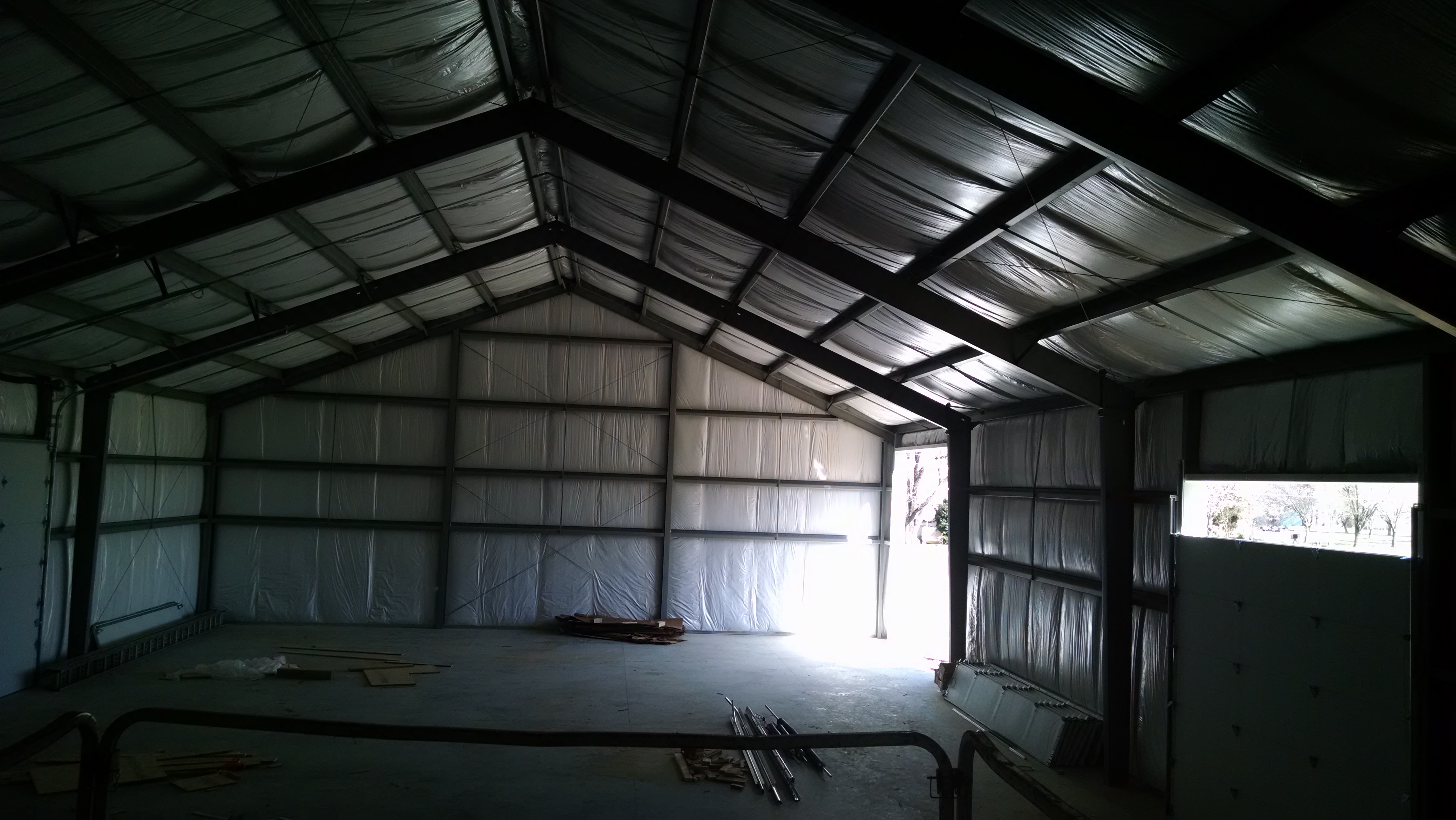 Insulated Interior of Metal Building